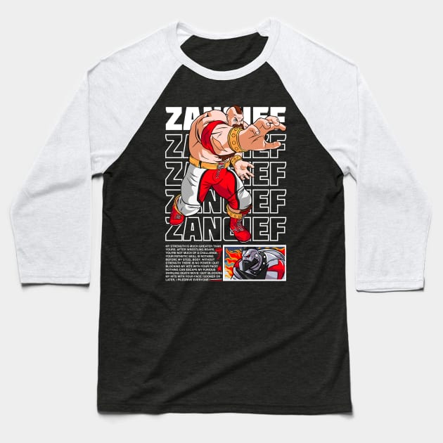 Zangief Baseball T-Shirt by Jones Factory